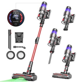 Ultenic U16 Flex Cordless Vacuum Cleaner 45000Pa Suction 60mins Runtime GreenEye Technology Folding Tube Anti-Tangle Brush for Carpets Animal Hair and Hard Floor