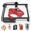 Mecpow X3 Laser Engraver 5W Laser Power Fixed-Focus 0.01mm Accuracy 10000 mm/min Engraving Speed Safety Lock Emergency Stop Flame Detection Gyroscope Sensor 410x400mm