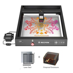 Mecpow X4 22W Laser Engraver Cutter + FC1 Fireproof Enclosure + Laser