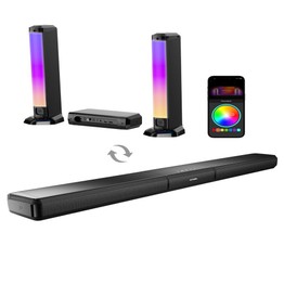 Ultimea Apollo S70 Lighting Soundbar with 5.0 Channel Detachable Design APP Control Dynamic RGB Light 121 Preset EQ Matrices