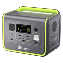 FOSSiBOT F800 Centrale électrique portable générateur solaire LiFePO4 512 Wh cycle 3 500 fois sortie CA 800 W entrée solaire maximale 200 W 8 prises