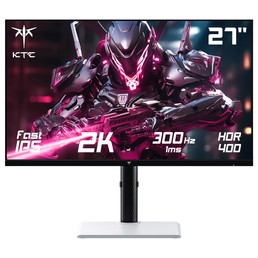 KTC H27E6 Moniteur de jeu 27 pouces écran IPS rapide QHD 2560 x 1440 taux de rafraîchissement de 300 Hz HDR 400 temps de réponse de 1 ms