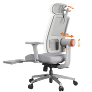 NEWTRAL MagicH-GPRO Chaise ergonomique avec repose-pieds appui-tête à suivi automatique du dossier support lombaire adaptatif