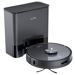 ILIFE T20S Aspirateur robot puissance d'aspiration 5000 Pa autonomie 260 min système de station à vidage automatique