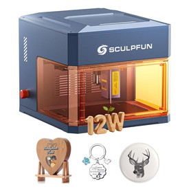 SCULPFUN iCube Ultra 12W Graveur Laser – Design Fermé Classe 1 Auto-Focus et Filtre à Fumée Intégré (150×150 mm)