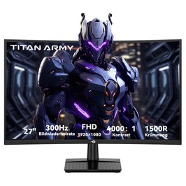 TITAN ARMY C27A1H Écran gaming écran VA incurvé 27 pouces 1500R résolution 1920 x 1080 taux de rafraîchissement de 300 Hz