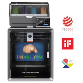 Anycubic Kobra S1 Combo 3D-Drucker lebendiger 8-Farben-Druck
