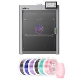 Artillery M1 Pro 3D-Drucker + 6kg Mecpow High-Speed PETG Filament - 1kg Transparent Hellrosa/Transparent Hellviolett/Transparent Rauchgrau/Transparent Cyan/Transparent Regenbogen/Transparent Blau