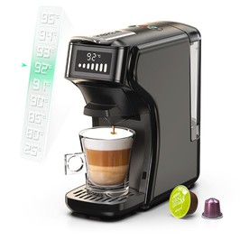 HiBREW H1B 6-in-1-Pad-Kaffeemaschine 600 ml Wassertank 19 Bar Druckextraktion