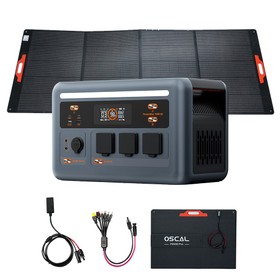 Blackview Oscal PowerMax 1800 SE Tragbare Powerstation + PM400 Pro 400W Faltbares Solarpanel