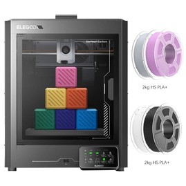 Elegoo Centauri Carbon 3D-Drucker + 4kg Mecpow HS PLA+ Filament – Weiß/Lila/Grau/Schwarz