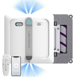 Liectroux S9 Fensterreinigungsroboter, Doppelrollenbürsten, 6-Wege-Wasserspray, 9000Pa Saugkraft, Fernbedienung und App-Steuerung