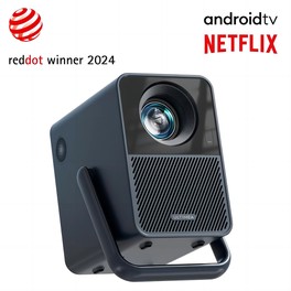 [Netflix 1080P] Ultimea Poseidon E40 Beamer, 1000 ANSI Lumen, Android TV 11.0, 4K-Dekodierung, 1080P native Auflösung, Dolby Audio, 6D Trapezkorrektur, Autofokus, zwei 10W Lautsprecher, WiFi 6, Bluetooth 5.3