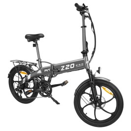 PVY Z20 Pro Elektrofahrrad, 250W Nabenmotor, 25 km/h Höchstgeschwindigkeit, 10,4Ah herausnehmbarer Akku, 80-100km Reichweite, LCD-Display – Grau
