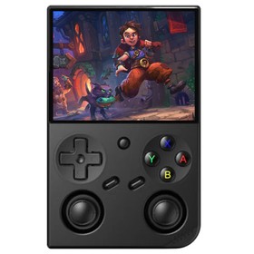 ANBERNIC RG35XX Pro Game Console, 64GB + 256GB TF Card with 14000+ Games, 3.5 inch IPS Screen, 30+ Emulators, Multimedia App, 7 Hours of Playtime, Dual Joysticks - Black
