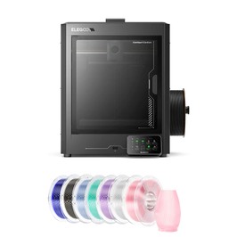 Elegoo Centauri Carbon 3D-Drucker + 7kg High-Speed PETG Filament - 1kg Rauchgrau/Blau/Hellblau/Cyan/Hellviolett/Hellrosa/Transparent