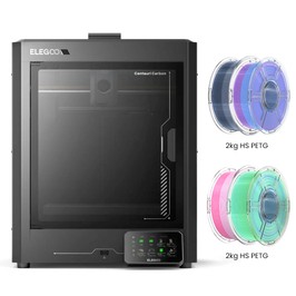 Elegoo Centauri Carbon 3D-Drucker + 4kg HS PETG-Filament – Pink-Weiß/Blau-Lila/Indigo-Weiß/Blau-Grün
