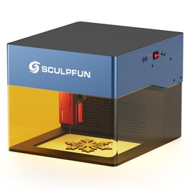 SCULPFUN iCube Pro 5W Lasergravierer mit 0,06mm Laserpunkt, 10000mm/min Geschwindigkeit und 32-Bit-Motherboard, 130*130mm
