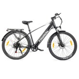 Touroll J1 Trekkingrad mit 250-W-Motor, 27,5-Zoll-Rädern, 561,6-Wh-Akku, 100 km Reichweite, mechanischer Scheibenbremse und E-Bremse - Schwarz