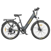 Eleglide T1 Step-Thru Elektrisches Trekkingrad 27,5 Zoll CST-Reifen 36 V 13 Ah Akku 250 W bürstenloser Motor 25 km/h Shimano 7 Gänge 100 km max. Reichweite IPX4 wasserdicht 120 kg max. Belastung Doppelscheibenbremsen - Grau