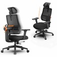 NEWTRAL MAGICH003 Ergonomischer Stuhl, automatisch mitlaufende Rückenlehne (Aktualisiert), adaptive Unterstützung des unteren Rückens, verstellbare Sitztiefe der Kopfstütze, verstellbare 3D-Armlehne und 3 Arretierungspositionen