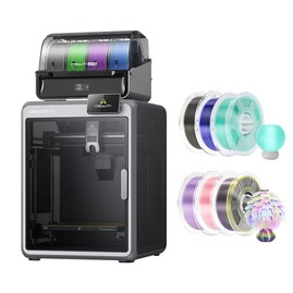 Creality K2 Combo 3D-Drucker + 6kg Mecpow HS PETG Filament – Rauchgrau/Blau/Transparenter Regenbogen/Hellviolett/Hellrosa/Cyan