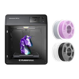 Flashforge Adventurer 5M Pro 3D-Drucker + 4kg Mecpow HS PLA+ Filament – Weiß/Lila/Grau/Schwarz