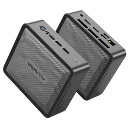 (OpenClaw kompatibler Mini PC) ALLIWAVA U58 Mini-PC, AMD Ryzen 7 5825U 8 Kerne Max 4,5 GHz, 16 GB RAM 512 GB SSD, 2*HDMI+USB-C 4K@60Hz Dreifachbildschirm-Anzeige, WiFi 6E Bluetooth 5.2, 2*USB3.0, 2*USB2.0, 1*RJ45, 1*Audio-Buchse