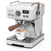 HIBREW H10Plus Espressomaschine, 20 Bar halbautomatische Kaffeemaschine, schnelles Aufheizen, Temperaturregelung, Dampfaufschäumer für Cappuccino, Latte, Edelstahl (Latte-Art-Tasse nicht im Lieferumfang enthalten)