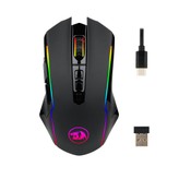 Redragon M910-KS RANGER LITE RGB 2.4G Kabellose/kabelgebundene Gaming-Maus mit zwei Modi, 8000 DPI und Schnellfeuertasten, Schwarz