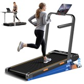 ROBORE X5F Klappbares Laufband mit 16% Steigung, 3,0-PS-Leisemotor, 10km/h Höchstgeschwindigkeit, 136kg Traglast, 3-Steigungsstufen, LED-Display & Fernbedienung