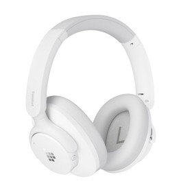 Tronsmart SOUNFII Q20S Hybrid ANC-Kopfhörer, Hybride aktive Geräuschunterdrückung, 60 Stunden Spielzeit, Hi-Res-Audio, um 90° schwenkbare Ohrpolster, Paarung mit 2 Geräten, Tronsmart-App-Steuerung – Weiß