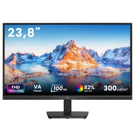 KTC H24B9 Büromonitor, 23,8 Zoll, 100 Hz, 1920 x 1080 VA-Panel, Kontrastverhältnis 4000:1, Seitenverhältnis 16:9, 99 % sRGB, 1 x HDMI 1.4 (100 Hz), 1 x VGA (75 Hz), Blaulichtfilter, DC-Dimmung