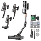 Proscenic P20 OnePass Akku-Staubsauger, 70000Pa Saugkraft, 70 Minuten Laufzeit, 680W bürstenloser Motor, 180° Biegsames Rohr, Nass- und Trockenreinigung mit zusätzlichem Wassertank