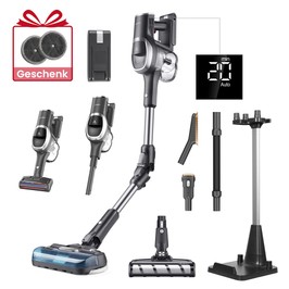 JIMMY JV9 Pro Aqua Akku-Staubsauger, 160AW Saugkraft, 65 Min. Laufzeit, 2-in-1 Saugen & Wischen, LED-Display, Handstaubsauger für Hartböden, Teppiche & Tierhaare