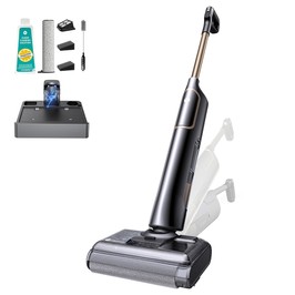 Vactidy X7S Nass- und Trockensauger, 150W Motor, 20kPa Saugkraft, 2600mAh Akku, 40 Minuten Laufzeit, 800ml Wassertank, 3 Reinigungsmodi, Selbstreinigungssystem, 180° Flache Reichweite, Randlose Reinigung