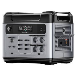 OUKITEL P2001 Plus Tragbare Powerstation, 2400 W AC-Ausgang, 2048 Wh LiFePO4-Akku, 13 Steckdosen, intelligente App-Steuerung, 2000 W USV < 10 ms, max. 500 W Solareingang, IP54 staubdicht und spritzwassergeschützt