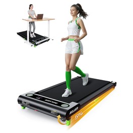 Akluer 480L-A Laufband mit Steigung, 2,5 PS starkes Untertisch-Laufband mit Fernbedienung, LED-Anzeige, max. Tragfähigkeit 150kg