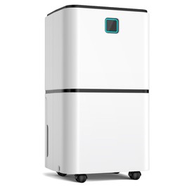 HUMILABS 12L Luftentfeuchter mit Feuchtigkeitsanzeigeleuchten, 2L Wassertank, 24-Stunden-Timer, 3 Modi, automatische Abtauung, LED-Touchscreen, geräuscharm