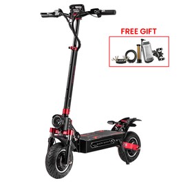 BOYUEDA Q7 Pro Max Elektroroller, 1600 W*2 Motor, 52 V 28 Ah Akku, 10 Zoll Reifen, 70 km/h Höchstgeschwindigkeit, 110 km Reichweite, zwei hydraulische Scheibenbremsen, hydraulischer Stoßdämpfer vorne und Federstoßdämpfer hinten, LCD-Display