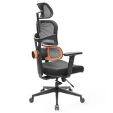 NEWTRAL NT001 Ergonomischer Bürostuhl, Adaptive Lendenstütze, Verstellbare Netzrückenlehne, 3-fach Neigungsverstellung & 3D-Armlehnen, Schwarz