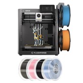 Flashforge AD5X 3D Drucker + 4kg Mecpow HS Filament (3kg PETG + 1kg PLA+) - Transparent Hellrosa/Hellblau/Rauchgrau/Schwarz