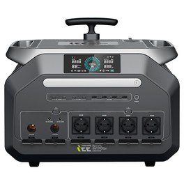 IEETek P3200 Tragbare Powerstation, 2048Wh LiFePO4-Batterie, 3200W reiner Sinuswellen-Ausgang, 6400W Spitzenleistung, 1,5 Stunden Schnellladung, 1000W Solar-Eingang, <10ms EPS-Backup, 4000+ Zyklenlebensdauer, WiFi- & Bluetooth-App-Steuerung