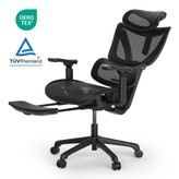 ACGAM CG-5245M Ergonomischer Gaming- und Bürostuhl (2025 NEU), Computerstuhl mit Fußstütze, 3D-verstellbarer Armlehne, verstellbarer Lordosenstütze und Kopfstütze, Sitztiefe verstellbar, Tragkraft bis zu 136kg