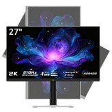 KTC H27T6 Gaming-Monitor, 27 Zoll 2560 x 1440 Fast-IPS-Bildschirm, 210 Hz Bildwiederholfrequenz, 1 ms GTG-Reaktionszeit, HDR400, FreeSync & / G-Sync, schwaches blaues Licht und flimmerfrei, integrierte Dual-2-W-Lautsprecher