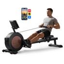 ROBORE RW505 Elektronisches Rudergerät, 16 Widerstandsstufen, Bluetooth & Smart App, <20 dB Ultra-Leise, 120 cm lange Laufschiene, 160 kg Tragkraft, Vertikal Aufstellbar, Ganzkörpertraining