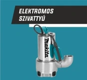 Makita elektromos merülő szivattyú rozsdamentes acél házzal, kültéri víz- és szennyvíz szivattyú