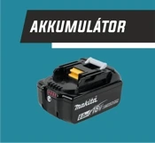 Makita 18V Li-ion akkumulátor termékfotó — fekete csereakkumulátor lítium pack türkiz háttérrel