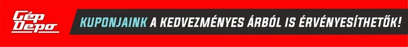 Gép Depo logó és felirat: Kuponjaink a kedvezményes árból is érvényesíthetők