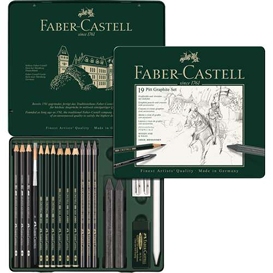  FABER-CASTELL PITT Graphite-Set medium im Metalletui